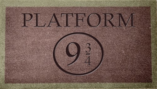 Platform 9 3/4 Harry Potter Fans Nylon Brown Grey Cream Green Door Mat Gift - Picture 17 of 17