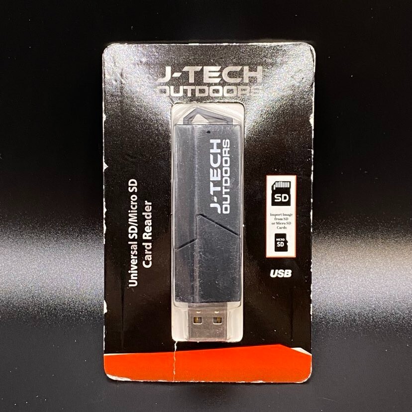 J-TECH OUTDOORS Universal SD/Micro SD Card Reader NEW