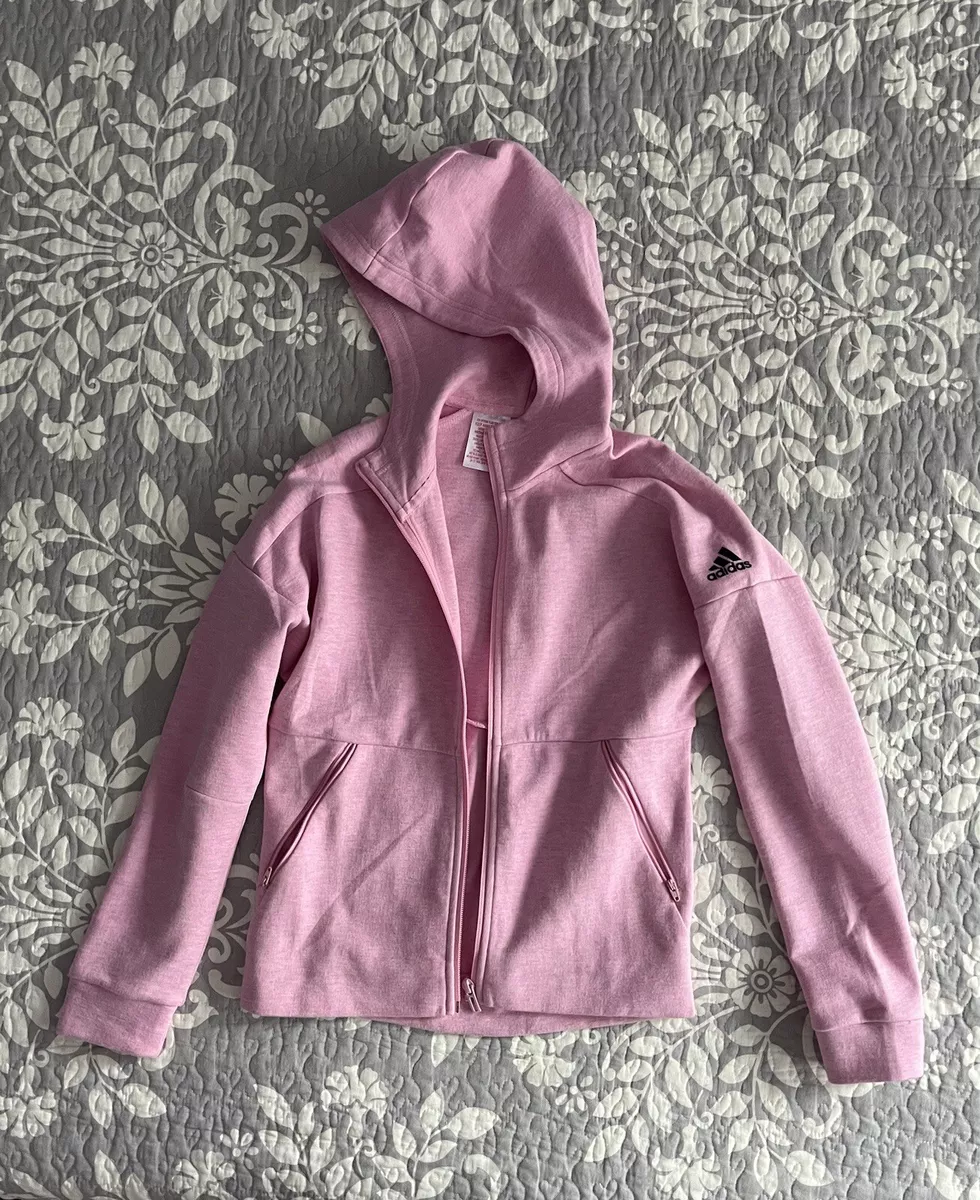 Adidas girls pink hoodie cheap