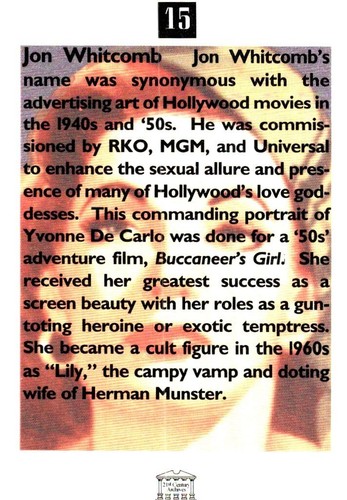 Yvonne De Carlo, Hollywood Pinups - Movie Legends Trading Card 21st Cent Archives - Bild 2 von 2