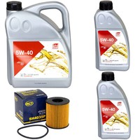 MotoröL Set MotoröL Febi Sae 5W-40 7 Liter + ÖLfilter FüR Citroen Jumper Bus 2.2