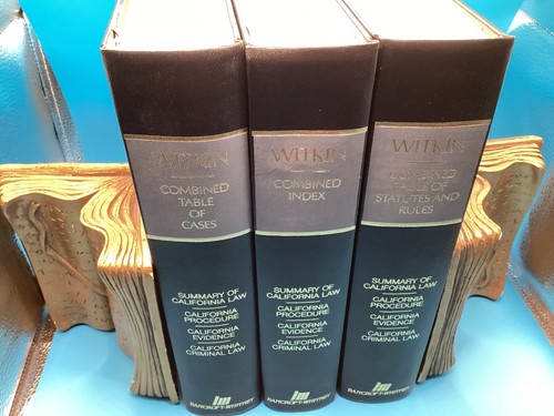 Witkin Combined Tables Statutes And Index Set 1991 Edition - Foto 3 di 3