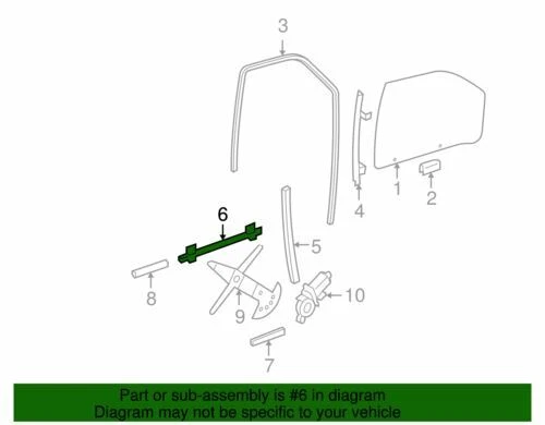 Original GM 1997-2008 Chevrolet Pontiac puerta delantera canal ventana 19120094 Foto 2 de 2