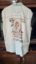 Biker Design Denim Vest Sturgis 2002 wild as the wind bike rally