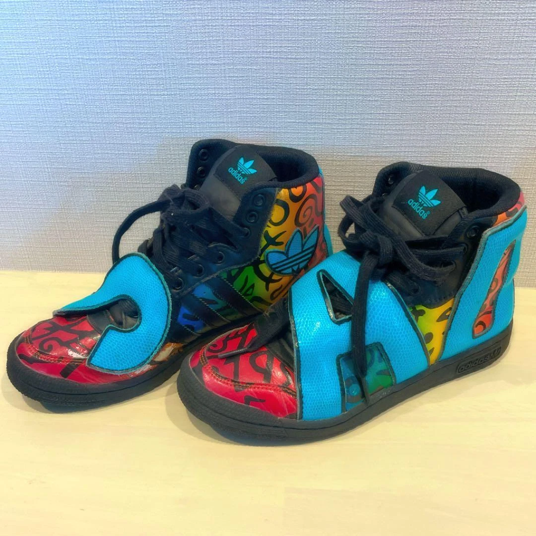 Adidas Originals x Jeremy Scott Sneaker JS Letters Multicolour Blue US4.5 22.5cm