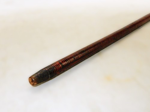 Brown Wooden Cane, Vintage, 1937 Great Lakes Expo, Curved Crook Handle, CANE-04 - Picture 6 of 6