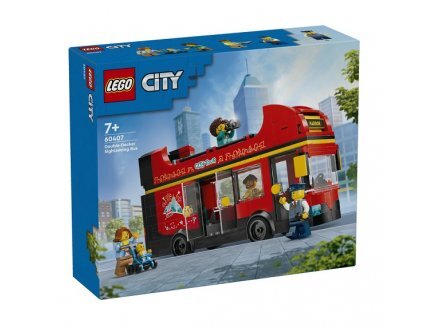 Lego 60407 Bus rouge a 2 etages City Tour - Vehicule Ville, Car Londres, anglais