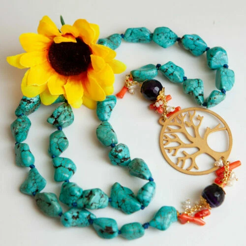 Collane e pendagli di lusso di pietra principale corallo