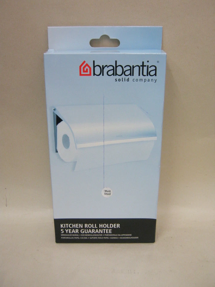 Brabantia кухонный держатель для бумажных полотенец рулон матовая сталь настенное крепление 313868 - Изображение 2 из 4