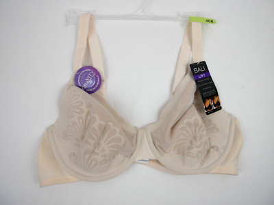 Bali Womens Beauty Lift Uplifting Support Underwire Bra 40B NEW  Porcelain
