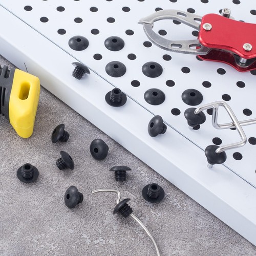 30PCS Pegboard Hook Locks Black Peg Hook Stoppers Clips Inserts for 1/8-5/32 ... - Picture 7 of 7