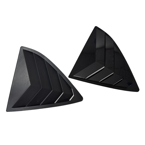 2Pcs ABS Gloss Black Rear Window Louver Cover Trims For 2013-2018 Nissan Versa - Foto 5 di 9