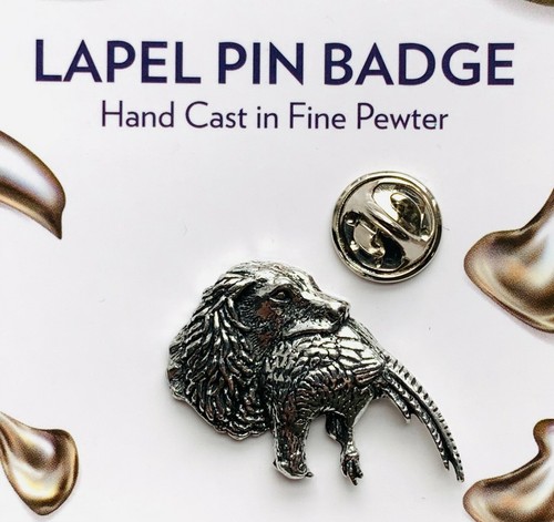 DOGS Pet Animal LAPEL PIN BADGES. British Pewter in 35 designs Labrador, Spaniel - Picture 19 of 66