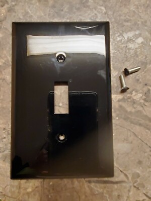 Cooper Black Switch Cover Nylon Wallplate Switchplate Unbreakable PJ1BK