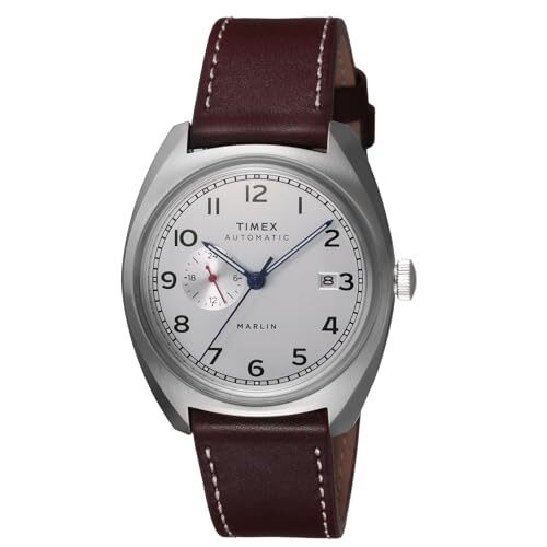 TIMEX Watch Marlin Jet Silver Dial Automatic 39mm TW2V62000 Men's Brown - Picture 1 of 8