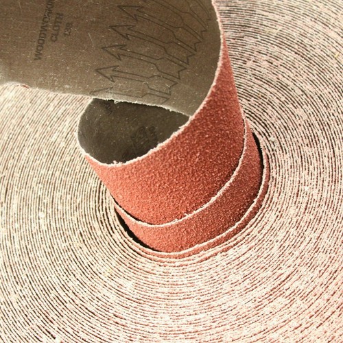 Englisch Schleifmittel 115mm X 50m Holzbearbeitung Tuch Schleif- Rolle. 24G Grob - Picture 3 of 3