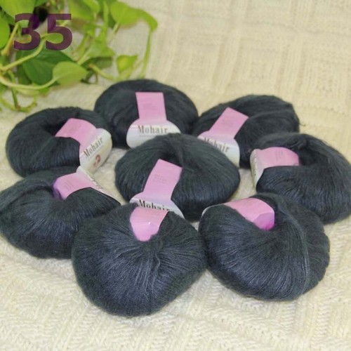 Lot of 1-8 Balls X 25g Fluffy Soft Mohair Lace Crochet Shawl Hand Knitting Yarn - Picture 86 of 136