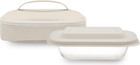Servappetit Square Baker Glass Baking Dish 7.7x6.7 w/ Lid & Insulated Carry Bag
