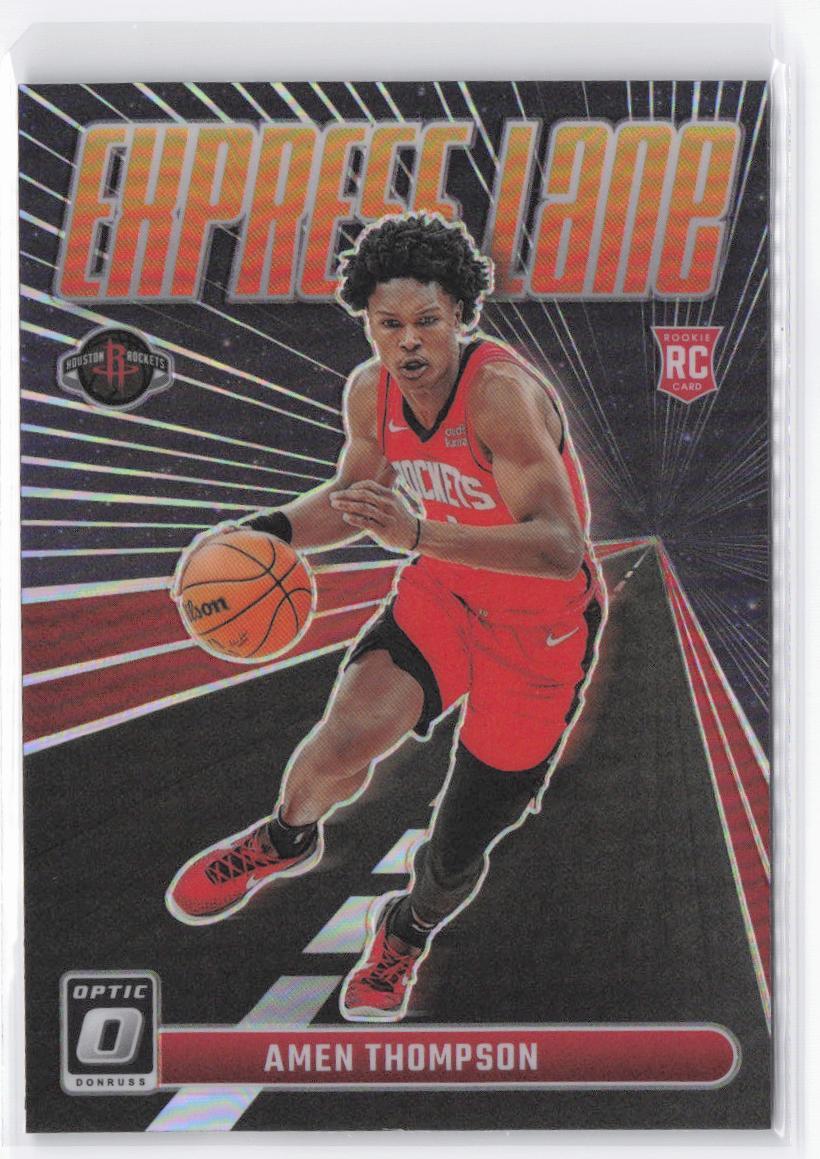 2023-24 Donruss Optic Amen Thompson RC #2 Express Lane Holo Prizm