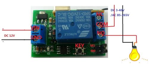 12V 433MHz RF Delay Time Wireless 1 pcs 8 buttons Remote control 8 pcs Receiver - Picture 3 of 6
