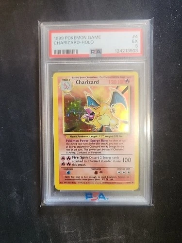 1999 Pokémon TCG Charizard Base Set Holo Rare Card 4/102 PSA 5