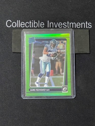 Donruss Optic Simi Fehoko 2021 clasificación #242 radiocontrol verde lima Prizm/35 Dallas Cowboys