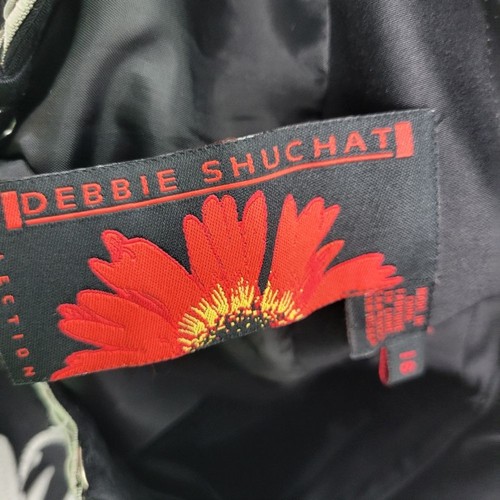 Debbie Shuchat bestickte Jacke/Blazer Hakenverschlüsse Größe 16 schwarz 97 % Baumwolle - Bild 14 von 16