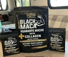 Black Maca With Huanarpo Macho And Collagen 200g Plus Two 15g Travel Samples