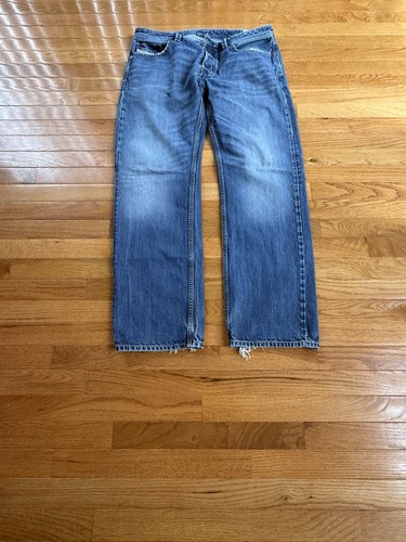 Industry Larkee Regular Straight Button Fly Jeans Men’s 36x32 Distressed - Picture 9 of 12
