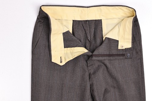 Vintage Cricketeer Herringbone Stripe Brown Wool Suit 40 R Pants 32x31 - Picture 14 of 18