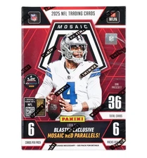 2025 Panini Mosaic Football Red Hobby Blaster Box Factory Sealed NFL