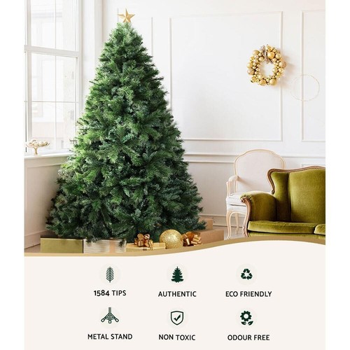 Jingle Jollys Christmas Tree 2.1M Xmas Trees Decorations Pine-Needle 1584 Tips - Picture 4 of 12