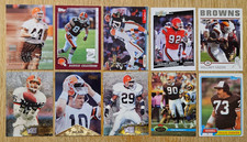 Lot of 10 Vintage Cleveland Browns, Doug Dieken, Rob Burnett, Eric Zeier