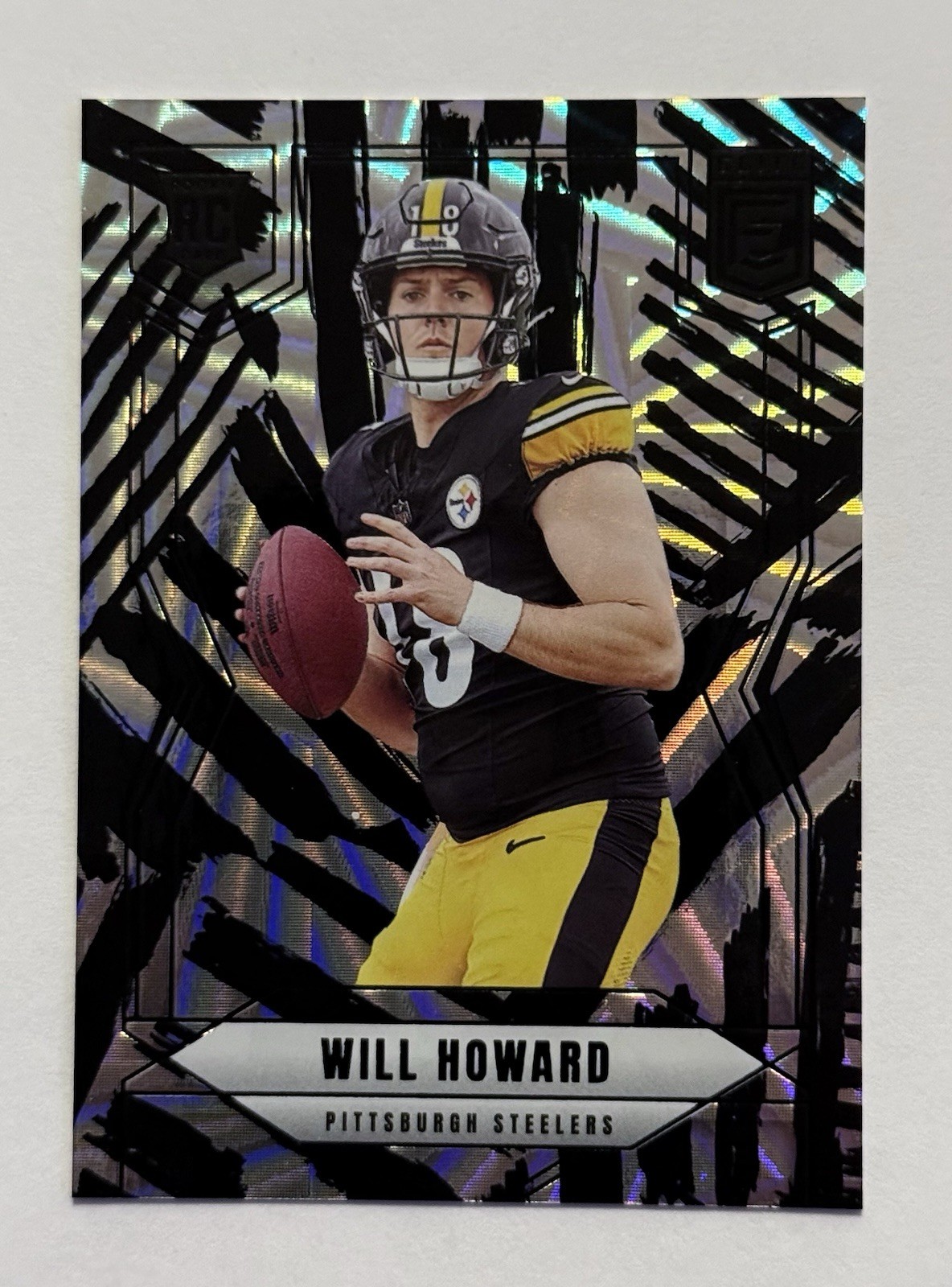 2025 Donruss Elite Will Howard #150 Razzle Dazzle Case Hit SP Steelers RC QB
