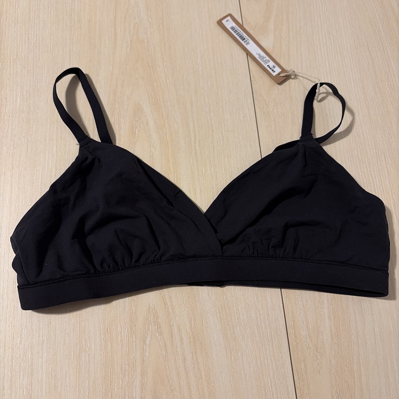 Skims Fits Everybody Crossover Bralette Size M Onyx