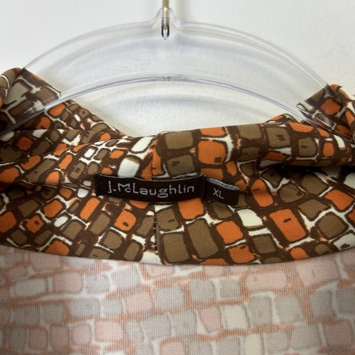 J McLaughlin Catalina Cloth Wrap Dress Womens Size XL Orange Print - Picture 4 of 9