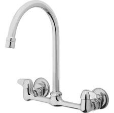 Homewerks Two Handle High-Arc Wallmount Kitchen Faucet Chrome 3190-40-CH-BC-Z