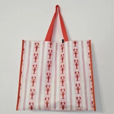 Crawfish Boil Lobster Seafood Striped Gift Bag Reusable Tote Bag Marshalls New!