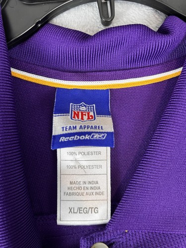 Mens Large Vintage Reebok Minnesota Vikings Polo Shirt Size XL/TG Embroidered - Picture 3 of 8