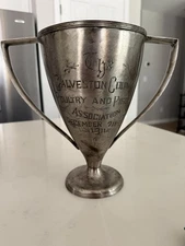 Antique Budweiser Trophy Cup Galveston Co 1911 Chicken Show Brock Beer