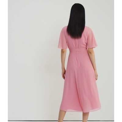 Lauren Ralph Lauren Belted Georgette Wrap Dress Cocktail