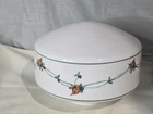 Vintage Schoolhouse Milk Glass Light Shade Painted Rose Floral Swag 4'' Fitter
