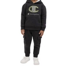 NWT Champion Boys  Fleece Hoodie  Joggers 2-Piece Set, Black Color Size 6
