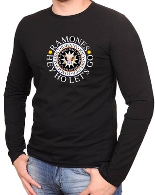 Ramones Rock Music Logo schwarz T-Shirt Langarmshirts -1217 -SW- LA