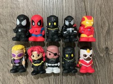 10 Ooshies Marvel Pencil Toppers Vintage Rare Venom, Spiderman, Iron Man, etc