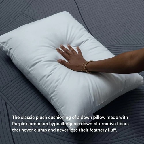 Purple Cloud Pillow - King Size, Hypoallergenic Gel Fiber Fill for Plush, Cloud - Picture 7 of 8
