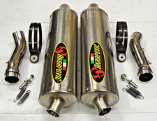 APRILIA RSV 1000 R FACTORY TUONO AKRAPOVIC TITANIUM EXHAUST END CAN GEN 1 -GEN 2