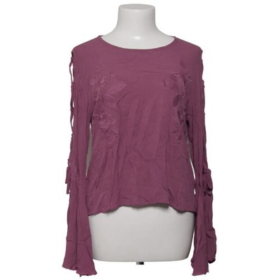 NA-KD, Bluse, Größe: 34, Lacing Sleeve Embroidery Top, Lila, Viskose #GBj