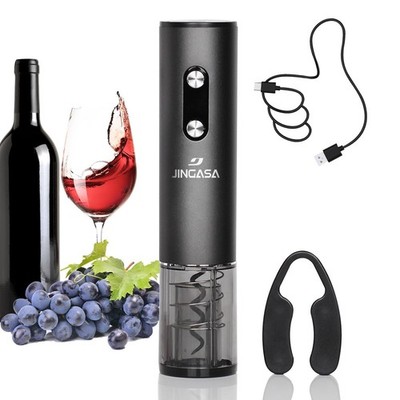 Electric Wine Opener with Automatic Corkscrew & Foil Cutter   Rechargeable