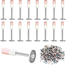 200 Pcs Nail Gun Manual Steel Concrete Nails, 7.3mm Round Nails Wall Fastenin...